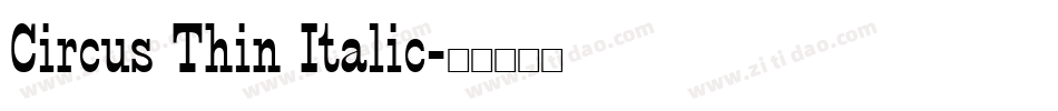 Circus Thin Italic字体转换